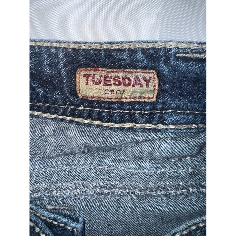 Silver jeans‎ low rise embellished wings capri jeans 32 (runs small in thighs) - Picture 6 of 12